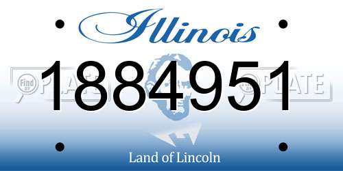 1884951 Illinois License Plate