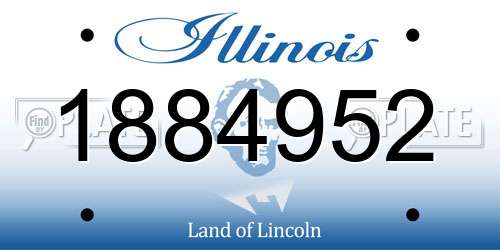 1884952 Illinois License Plate