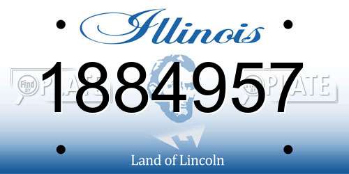 1884957 Illinois License Plate