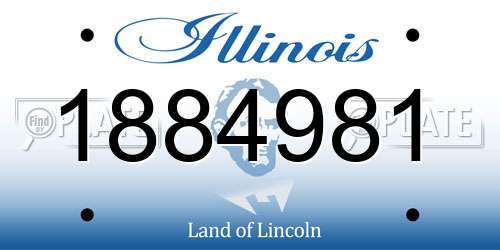 1884981 Illinois License Plate