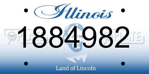 1884982 Illinois License Plate