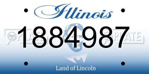 1884987 Illinois License Plate