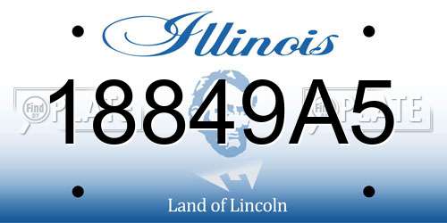 18849A5 Illinois License Plate