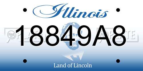 18849A8 Illinois License Plate