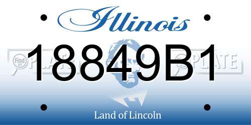 18849B1 Illinois License Plate