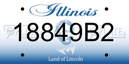 18849B2 Illinois License Plate