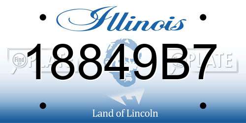 18849B7 Illinois License Plate