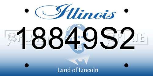 18849S2 Illinois License Plate