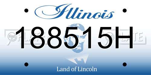 188515H Illinois License Plate