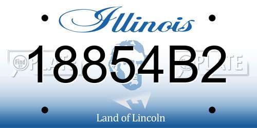 18854B2 Illinois License Plate