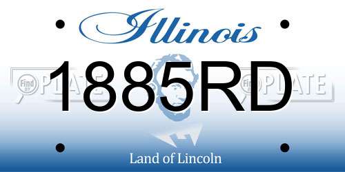 1885RD Illinois License Plate