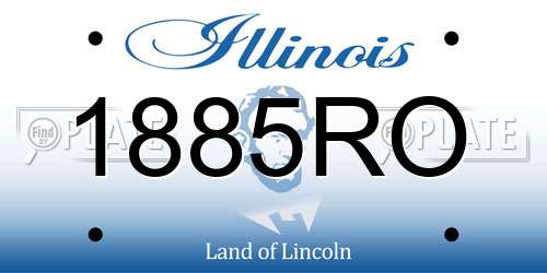 1885RO Illinois License Plate