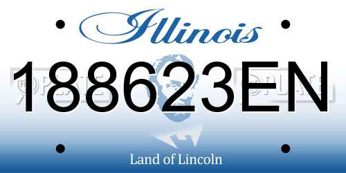 188623EN Illinois License Plate