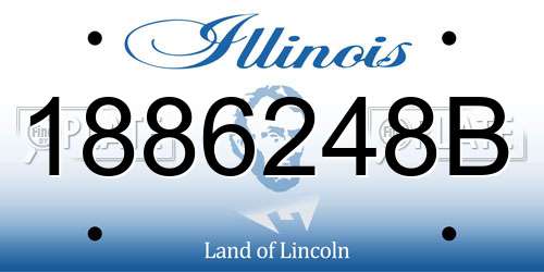 1886248B Illinois License Plate