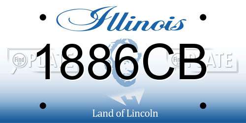 1886CB Illinois License Plate