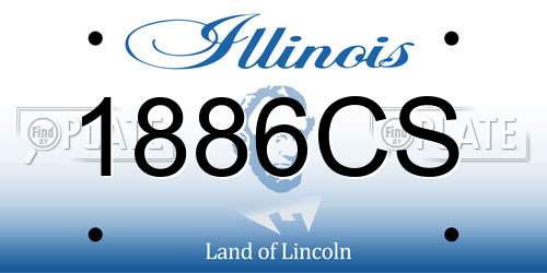 1886CS Illinois License Plate