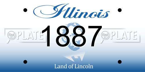 1887 Illinois License Plate