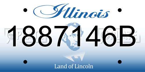 1887146B Illinois License Plate