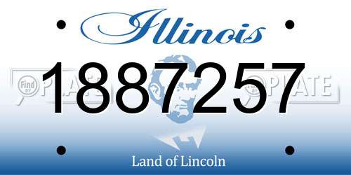 1887257 Illinois License Plate