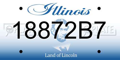 18872B7 Illinois License Plate