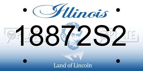 18872S2 Illinois License Plate