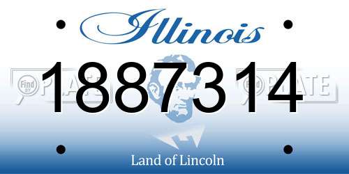 1887314 Illinois License Plate