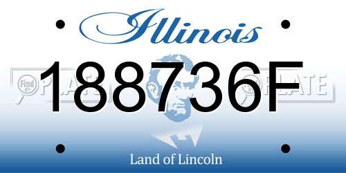 188736F Illinois License Plate