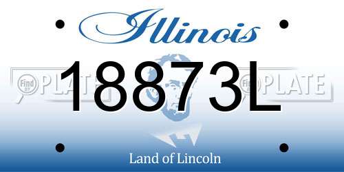 18873L Illinois License Plate
