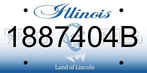 1887404B Illinois License Plate