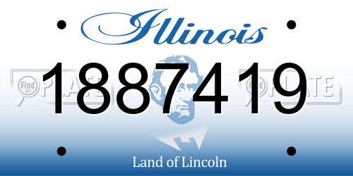 1887419 Illinois License Plate