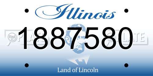 1887580 Illinois License Plate