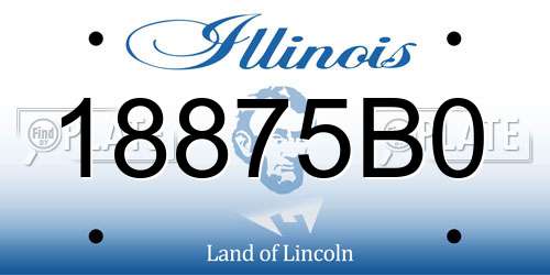 18875B0 Illinois License Plate