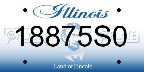 18875S0 Illinois License Plate
