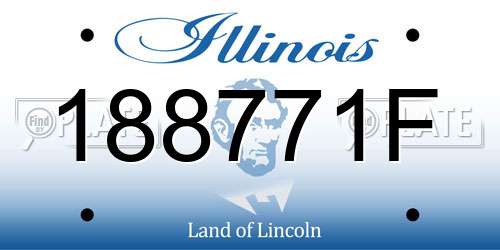188771F Illinois License Plate