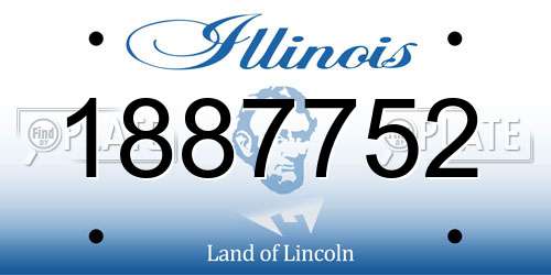 1887752 Illinois License Plate