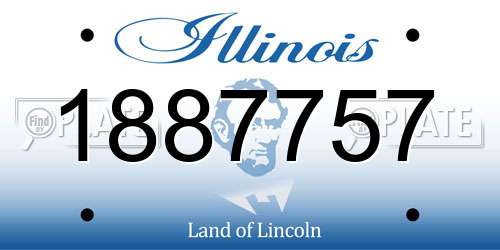1887757 Illinois License Plate