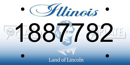 1887782 Illinois License Plate