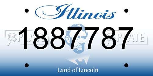 1887787 Illinois License Plate
