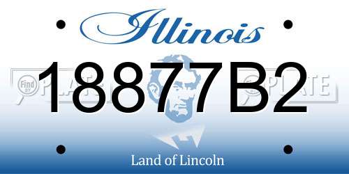 18877B2 Illinois License Plate