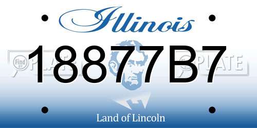 18877B7 Illinois License Plate