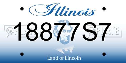 18877S7 Illinois License Plate