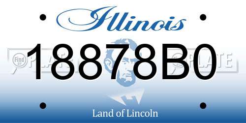 18878B0 Illinois License Plate