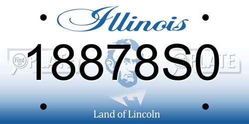 18878S0 Illinois License Plate