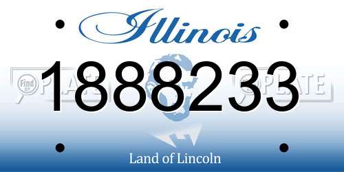 1888233 Illinois License Plate