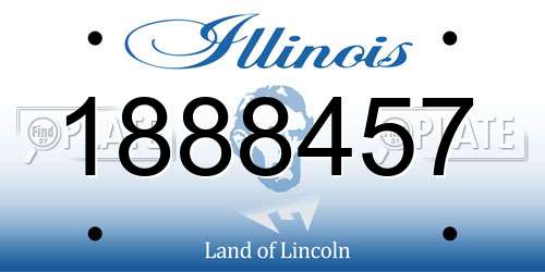1888457 Illinois License Plate