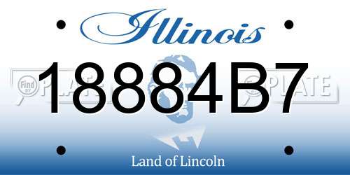 18884B7 Illinois License Plate