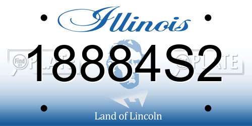 18884S2 Illinois License Plate