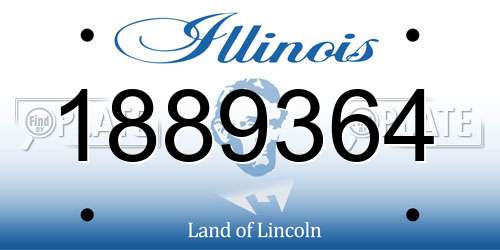 1889364 Illinois License Plate