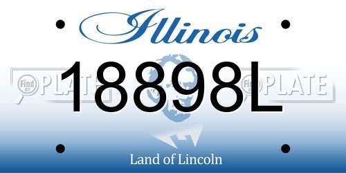 18898L Illinois License Plate