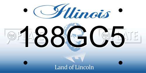 188GC5 Illinois License Plate